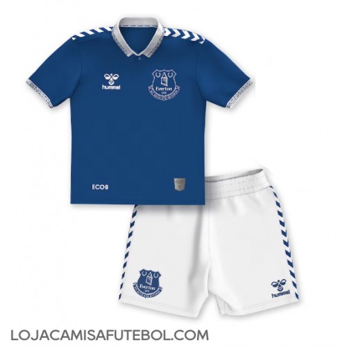 Camisa de Futebol Everton Equipamento Principal Infantil 2023-24 Manga Curta (+ Calças curtas)